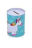 2 Stück Spardosen Einhorn 2 Stück Spardosen Einhorn - Safe Blech-Sparbuchse - Fest verschlossen, öffnen nur mit Dosenöffner möglich