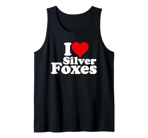 Photo de I LOVE HEART SILVER FOXES HOMMES VIEUX MATURE GRIS Débardeur