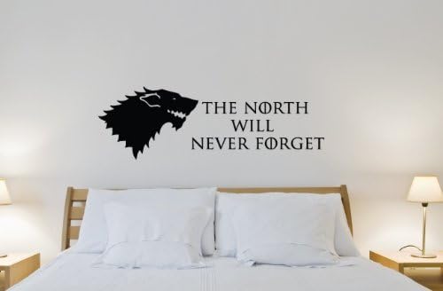 Game of Thrones The North Will Never Forget - 35" Black Vinyl Wall Decal