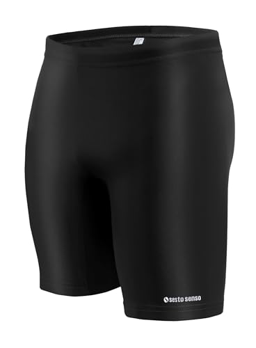sesto senso Jammer de Bain Homme Maillot Long ajusté Boxer Surf Voile Sports Nautiques M Noir