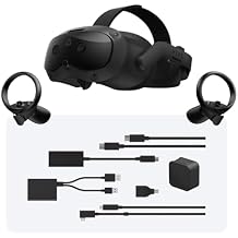 HTC Vive Focus Vision Wired Bundle XR Headset with DisplayPort PC VR Streaming Kit