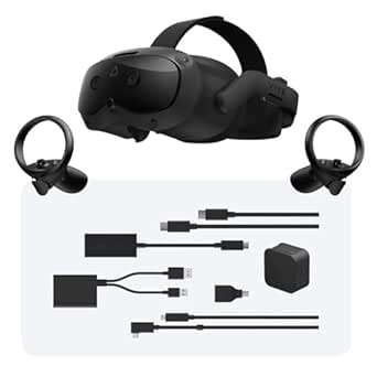 HTC Vive Focus Vision Wired Bundle — XR Headset with DisplayPort PC VR Streaming Kit