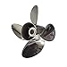 Xspeed Stainless Steel 4 Blades Outboard Propeller with Interchangeable Hub Kits for 4-3/4