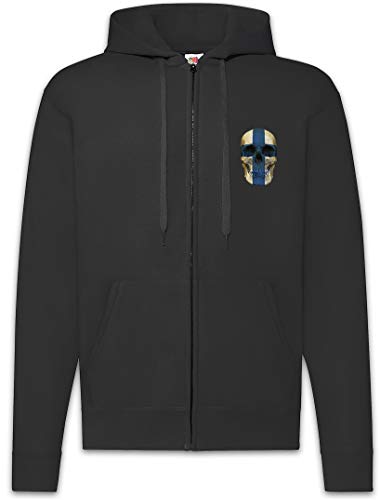 Sweat à capuche homme crâne Finlande idéal pour festivals de musique et sorties urbaines