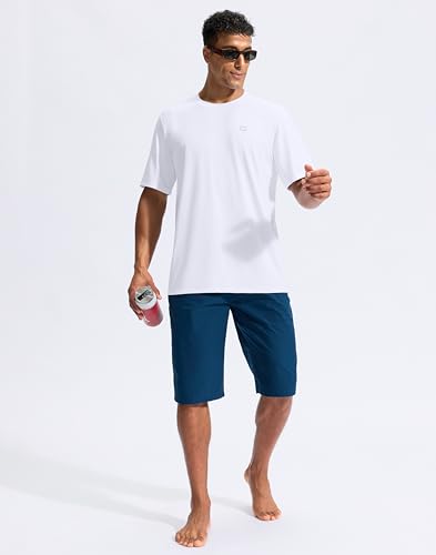 Image of G Gradual Men's Sun Protection Swim Shirt UPF 50+ Rash Guard Short Sleeve Quick Dry Water Hiking Workout Shirts for Men