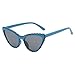 Produktbild TTLOVE Damenmode Cat Eye Shade Sonnenbrillen Integrierte Streifen Vintage Brille Lady Cat'S PersöNlichkeit Sonnenbrille Sportbrille Polarisierte Treiber Glasses Al-Mg Metallrahme (Mehrfarbig)