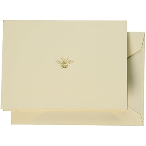 Crane & Co. Hand Engraved Bee Note (RF1405), Ecruwhite Cover