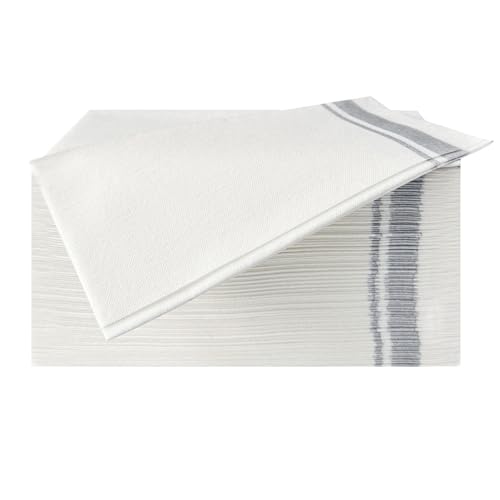 50Pack Disposable Dinner Napkins Linen Feel Paper Guest Towels Cloth-Like Soft Absorbent Hand Towel Decorative Napkins for Parties Halloween Wedding Kitchen 17 x 12Inch