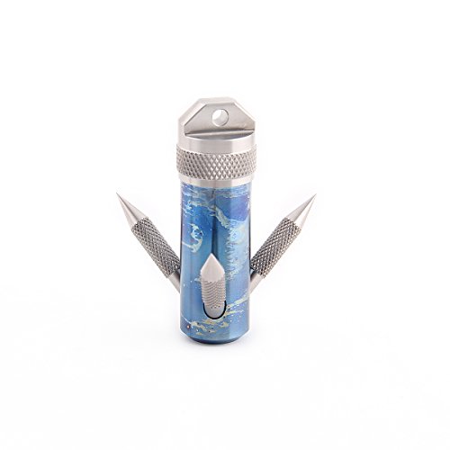 Image of Titanium Grappling Hook Rescue Hooks with Waterproof Capsule Case for Emergency