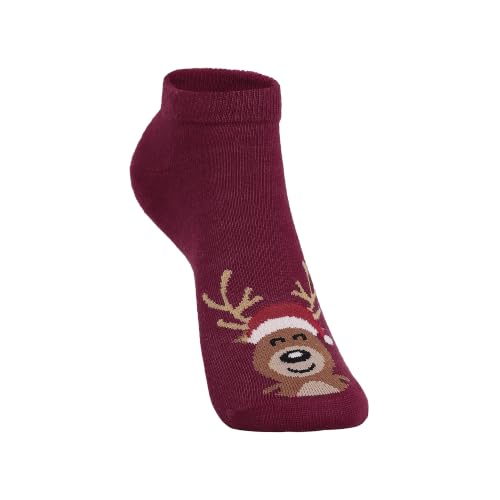 Image of Mint & Oak Low Cut Ankle Women Socks, Christmas Gift Quirky Socks For Friends, Cute Funky Socks, Christmas Secret Santa Gifts For Women