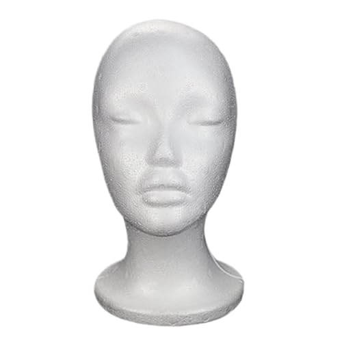 Mannequin Head Foam Display Foam Wig Head Headwear Demonstration Props for Hats Shop Art Craft Stand Polystyrene Decoration DIY Decoration