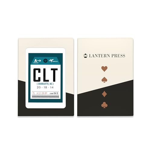 Lantern Press Charlotte, North Carolina, CLT, Tag, 52 cartas poker miniatura 4