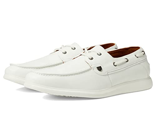 Stacy Adams Reid Boat Shoe White 9.5 M