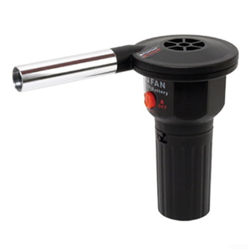 Gdfnmogo Outdoor Camping Electric Blower Portable Barbecue Fan for Fire Starting, Indoor Stoves and Wood-Burning Fireplaces with Aluminum Alloy Nozzle
