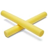TusaMer Fideos de piscina de alta flotabilidad para adultos y niños, paquete de 2 flotadores de espuma de 60 pulgadas para entrenamiento de piscina y juegos acuáticos, fideos amarillos para nadar