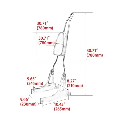 Sissy bar dossier de moto de remplacement pour Dyna Street Bob 2006-2017 - 3