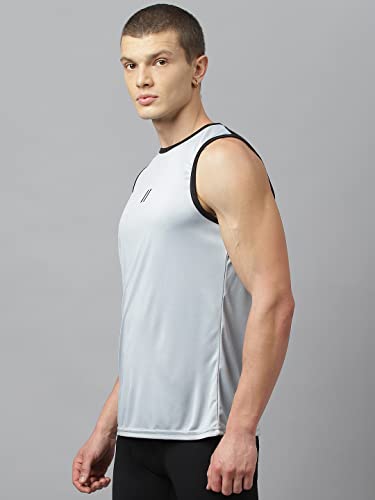 Image of ATICX Men's Polyester Sports Sleeveless T Shirt - Gym Vest, Workout Sando, Training Tank Top, Cut Sleeves Quick Dry Tee for Running, Swimming, Badminton, Fitness & Sports