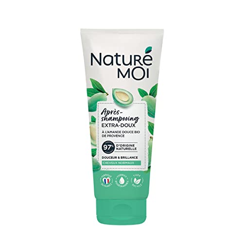 Naturé Moi - Après Shampooing Sans Sulfate Extra Doux - Démélant Cheveux, Douceur, Brillance - Cheveux Normaux - Amande Douce Bio - 97% d'Origine Naturelle - 200 ml - Fabriqué en France Cover
