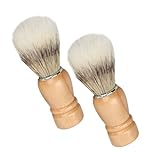 Yeenano Rasierpinsel Herren,2 PCS Rasierpinsel Dachshaar,Gesichtsreinigung,Bequemer Bambusgriff,Shaving Brush,Rasierpinsel Mit Reinen Wildschweinborsten,für Männer Zubehör Bart Bürstebestes Geschenk.