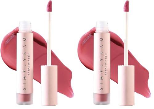 Image of SIMPLYNAM Satin Soft Lip Creme | 1 Swipe Full Coverage | Hydrating, Creamy Matte Finish | 6-8 Hour Stay | Transfer-Proof & Smudge-Proof | Infused with Peptides & Squalane | Vegan | Rani - Cinnamon Pink