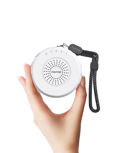 FOXFINE Portable White Noise Machine, Travel Sound Machine 36 Sounds, White