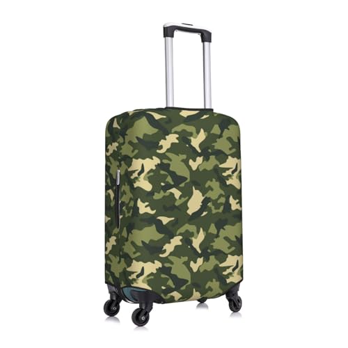Classic Camouflage Green Luggage Cover Protector Anti-Scratch Washable Fits 18-32 Inch Luggage-Large3