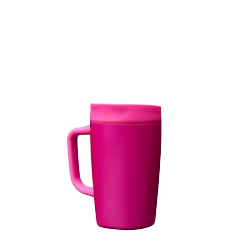 Image of Owala SmoothSip Slider Stainless Steel Insulated Travel Mug with Handle, 100% Leak Proof, For Hot and Cold Drinks, Travel Friendly with Sliding Lock Lid, 12oz, BPA Free, Leak Proof, Read My Lips