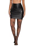 WDIRARA Women's Sheer Tights Fishnet Graphic Pantyhose Stockings Skull Print Black one-size