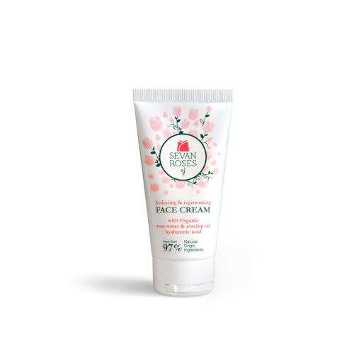 Crema hidratante facial con agua de rosas Seven Roses, 50 ml