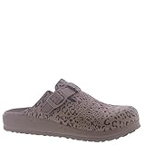 Skechers Women's Foamies Cali Breeze 2.0 Leopard Print Clog, Dark Taupe, 9