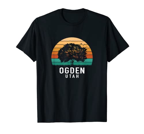 Recuerdo Ogden Vintage Sunset Utah Camiseta