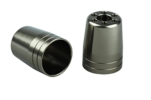 ポッシュ(POSH) バイク用品 ウルトラヘビーバーエンドアウターのみ 2個入り M8タイプ チタン 031879-11-10