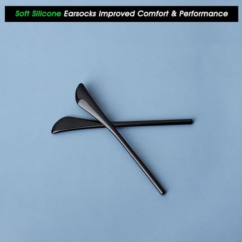 Acefrog 2 Pairs Upgraded Replacement Temple Sleeve Ear Socks for Ray-Ban Aviator RB3025 RB3044 RB3362 RB3026 Sunglasses, Perfectly Fit, Black2