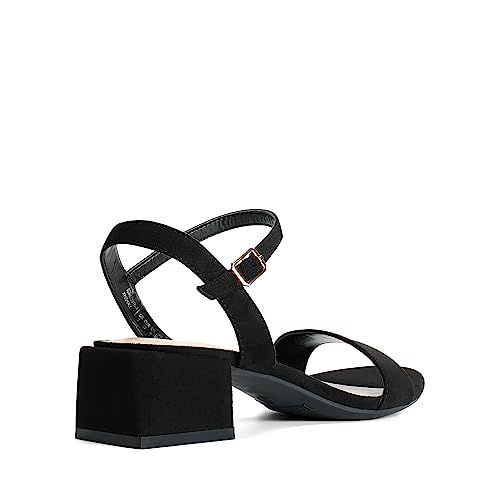 DREAM PAIRS Women's Low Heels for Women Classic Open Toe Ankle Strap Block Chunky Heel Sandals Holiday Party Wedding Dress Pumps Shoes3