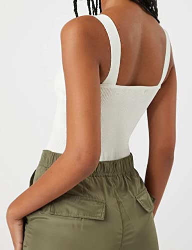 Picpunmak Women Twist Knot Sweetheart Neck Crop Tank Tops Sleeveless Backless Knitted Cropped Vest Top 90S Basic Sweater Vest White #TOP3