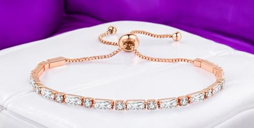 Pulsera de circonita ajustable de Nilu's Collection para mujer 5