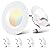 Ensenior 5/6 Inch 5CCT LED Can Lights 4 Pack, Retrofit Led Recessed Lighting, Baffle Trim, Dimmable, 9W=110W, 1000LM, 2700K/3000K/3500K/4000K/5000K Selectable, IC Rated - ETL & FCC