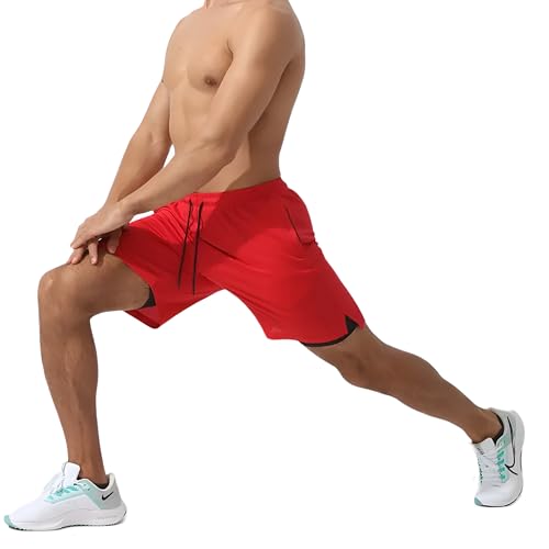 Image of Boldshark Men's 2-in-1 Running Shorts with Inner Compression Layer, Quick-Dry Sports Shorts with Phone Pocket for Gym, Running & Training