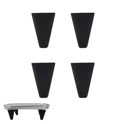 NentMent 4 Pack Dehydration Rack Heightening Feet Silicone Stand Cover Cap for Height Increasing Multi Layer Stackable Air Fryer Basket Tray Grilling Dehydrator Mesh Set with Triangle Foot