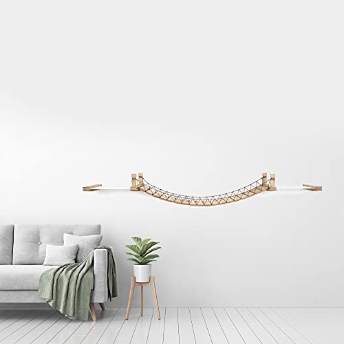 Puente Lounge para Gatos 50" Mueble de Pared Bambú miniatura 5