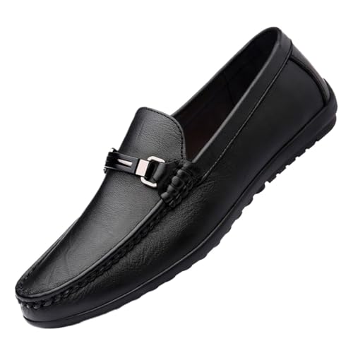 Dress Shoes for Men Men's Casual Slip-On Leather Shoes for Spring and Summer Comfort