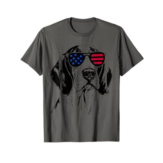 Treeing Walker Coonhound Dog 4th July America USA Flag T-Shirt