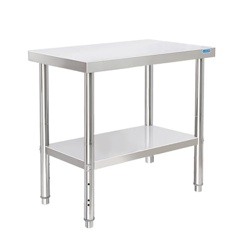 KUARBARR Stainless Steel Table 30 x 18 Inch, Stainless Table for Prep &amp; Work, Commercial NSF Metal Table for Restaurant Kitchen Garage
