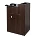 Cumberland Shampoo Bowl Cabinet in Walnut - Cabinet Only | Minerva Beauty