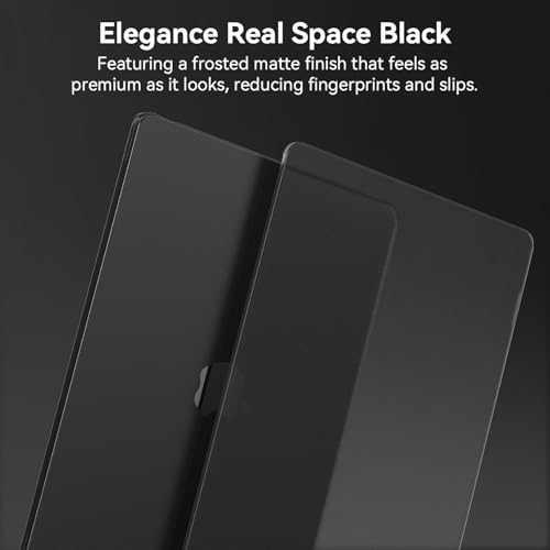 Image of EooCoo Case Compatible with MacBook Air 15 inch M5 2026 2025-2023 Release M4 M3 M2 Model A3448 A3241 A3114 A2941, Plastic Hard Shell Case & Keyboard Cover & Screen Protector, Original Space Black