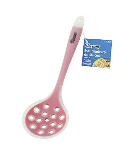 Escumadeira Silicone Western Vermelho 28 Cm