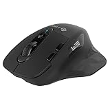J-Tech Digital Silent Ergonomic Mouse Wireless & Bluetooth w/ 4-Way Scroll Wheel | Built-in Screen, DPI Adjustment, USB-C Rechargeable Battery, Multi-Device for Laptop, PC, Windows [V915]