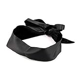 Satin Eye Mask Sleep Mask, Soft Smooth Blindfold, 57 in Long Adjustable to Tie Your Eyes, , Travel, Nap,Meditation (Black)
