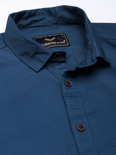 Image of Majestic Man Men Classic Slim Fit Pure Cotton Casual Shirt