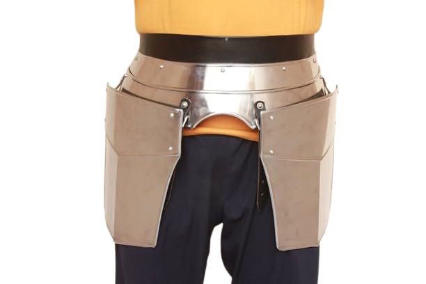 Medieval Steel Tasset Armor – Gothic Plate Leg Protection with Adjustable Belt for LARP, Cosplay, and Reenactments